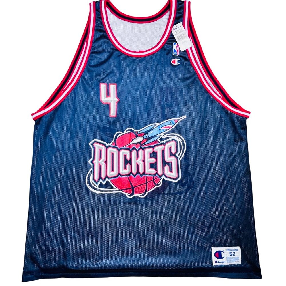 Houston Rockets Champion NBA Jersey #4 Navy/White XL Mesh Mens Tank Top With Tag